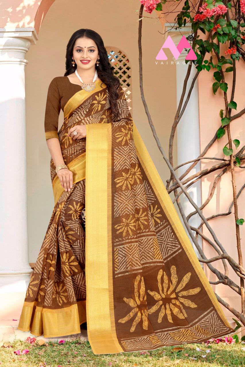 Shibori Latest Fancy Regular Wear Cotton Linen Saree Collection